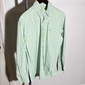 Men's Green Southern Tide Plaid Shirt size large
